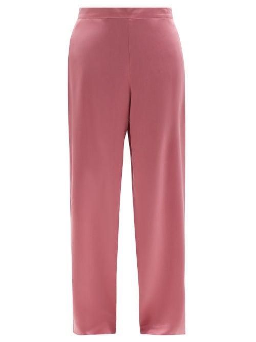 Asceno - London Sandwashed-silk Pyjama Trousers - Womens - Fuchsia