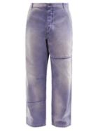 Matchesfashion.com Valentino - Washed Wide-leg Jeans - Mens - Purple