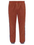 Matchesfashion.com Gucci - Striped Jersey Track Pants - Mens - Orange Multi