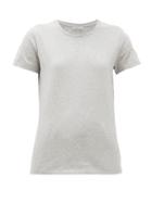 Matchesfashion.com Moncler - Logo-appliqu Cotton T-shirt - Womens - Grey
