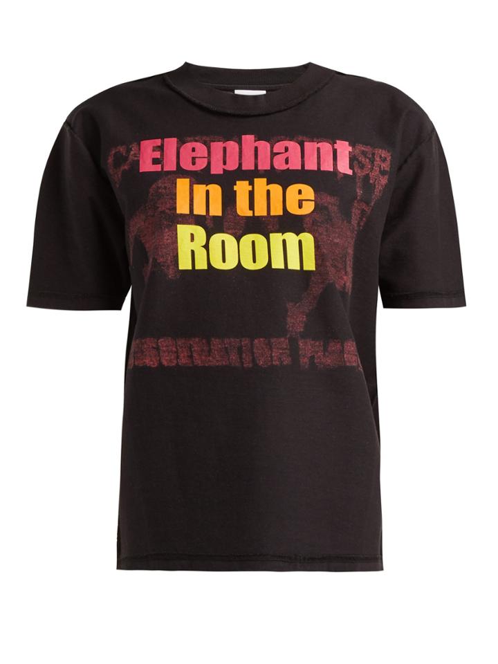 Vetements Printed Cotton T-shirt