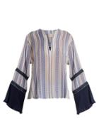 Matchesfashion.com Zeus + Dione - Nymph Geometric Jacquard Silk Blend Top - Womens - White Multi