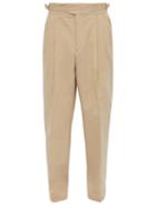 Matchesfashion.com Kuro - High Rise Cotton Gabardine Trousers - Mens - Beige