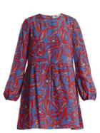 Diane Von Furstenberg Drawstring-waist Silk Crepe De Chine Dress