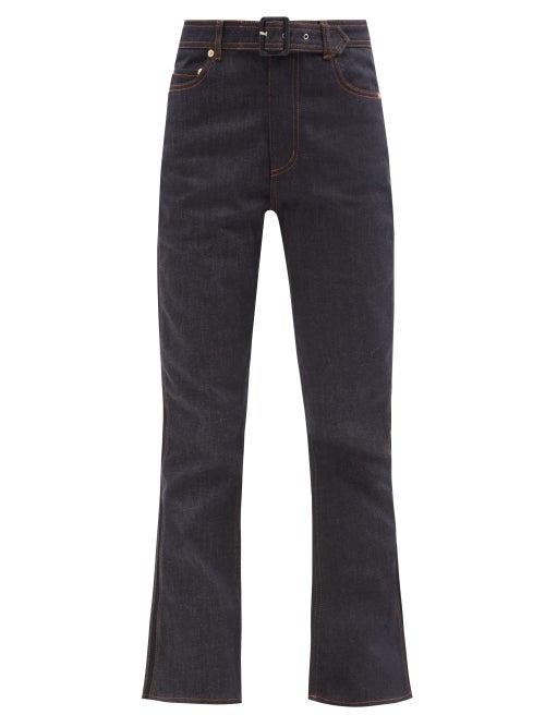 Erdem - Vina Belted Straight-leg Jeans - Womens - Denim