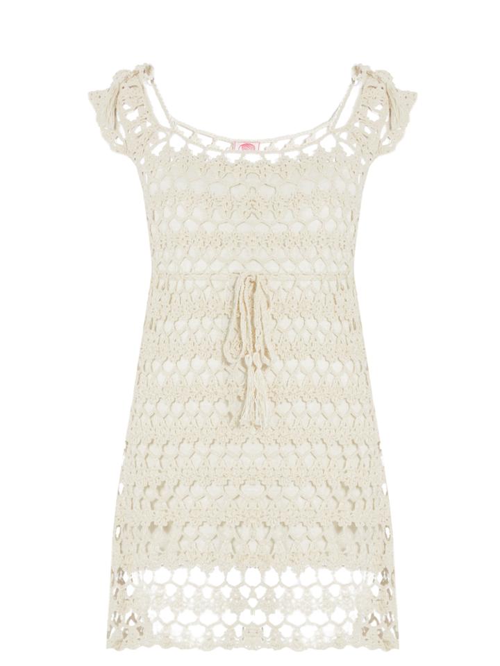 Anna Kosturova Lilly Crochet Mini Dress