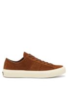 Mens Shoes Tom Ford - Cambridge Suede Trainers - Mens - Tan