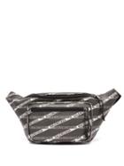 Matchesfashion.com Balenciaga - Monogram Logo Print Belt Bag - Mens - Black White