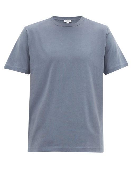 Matchesfashion.com Sunspel - Riviera Cotton Jersey T Shirt - Mens - Blue