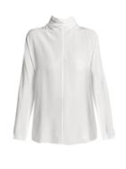 Matchesfashion.com Prada - Tie Neck Silk Blouse - Womens - White