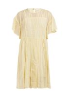 Matchesfashion.com Isabel Marant Toile - Annaelle Embroidered Cotton Mini Dress - Womens - Light Yellow