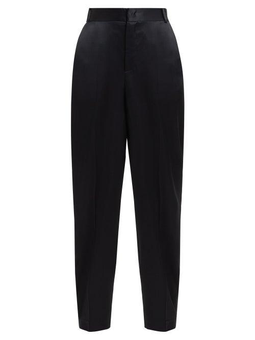 Matchesfashion.com Joseph - Jack High Rise Satin Trousers - Womens - Black