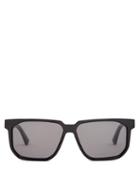 Matchesfashion.com Bottega Veneta - Square Acetate Sunglasses - Mens - Black
