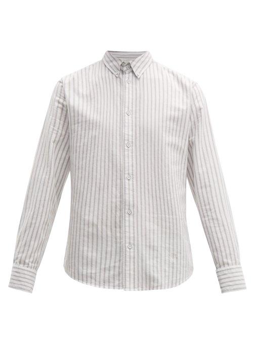 Matchesfashion.com Rag & Bone - Fit 2 Tomlin Striped Cotton Oxford Shirt - Mens - Grey