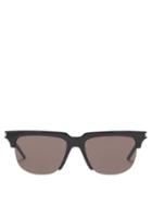 Matchesfashion.com Saint Laurent - Half-frame Acetate Sunglasses - Mens - Black