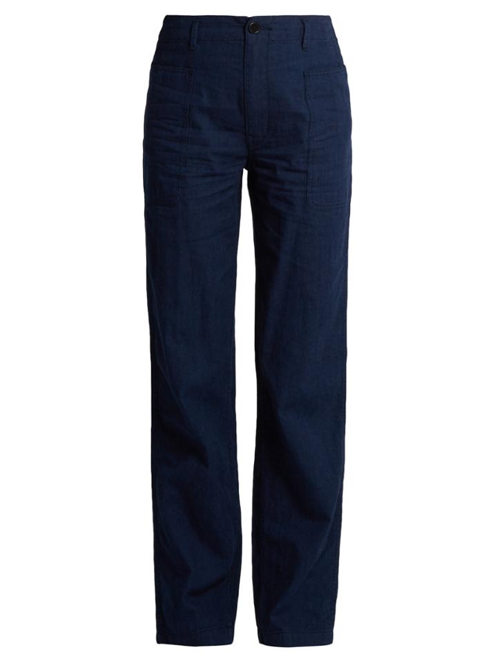 Vince Wide-leg Denim Utility Trousers