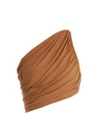 Matchesfashion.com Norma Kamali - Diana One Shoulder Bikini Top - Womens - Tan