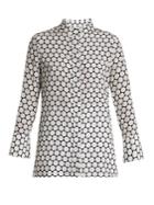 Diane Von Furstenberg Double-cuff Boltin-print Silk Crepe De Chine Shirt