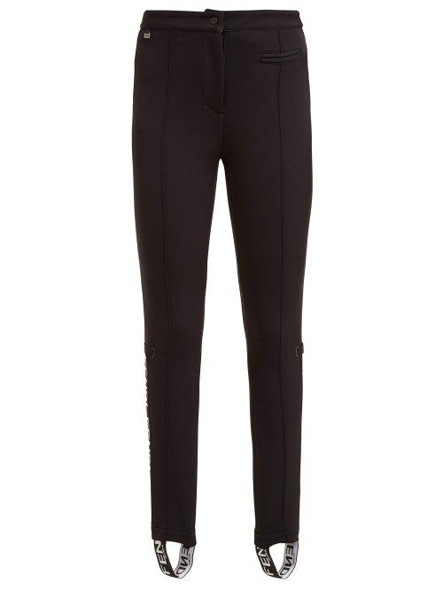 Matchesfashion.com Fendi - Logo Jacquard Jersey Ski Leggings - Womens - Black