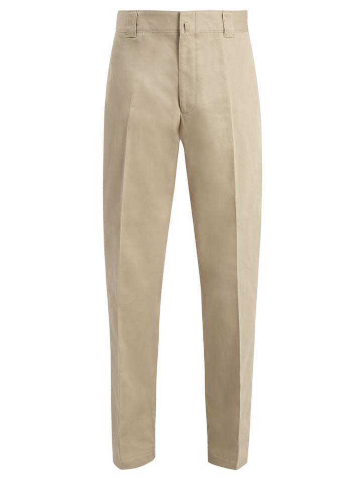 Lanvin Mid-rise Straight-leg Cotton-twill Chinos