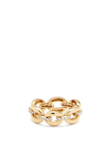 Matchesfashion.com Nadine Aysoy - Catena Diamond & 18kt Gold Ring - Womens - Yellow Gold