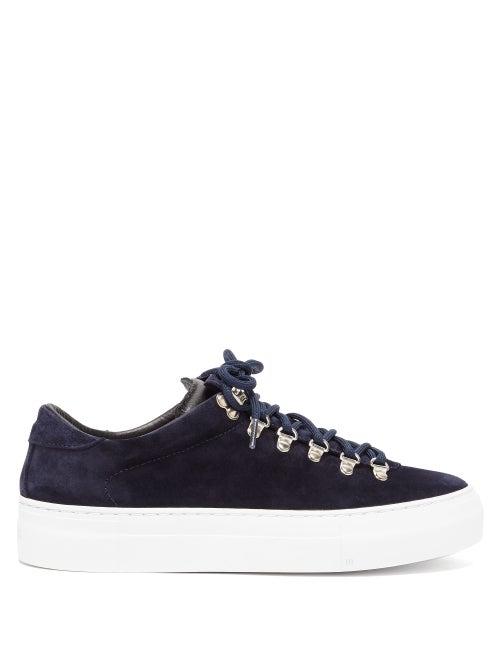 Matchesfashion.com Diemme - Marostica Platform-sole Suede Trainers - Mens - Navy