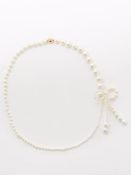 Sophie Bille Brahe - Peggy Rosette Pearl & 14kt Gold Necklace - Womens - Pearl