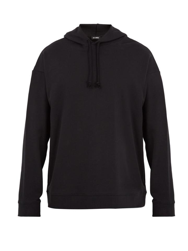 Raf Simons Any Way Out-print Hooded Cotton Sweatshirt