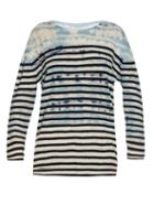 Raquel Allegra Tie-dye Striped Wool And Cashmere-blend Sweater