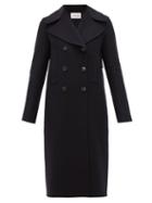 Matchesfashion.com Valentino - Double Breasted Cashmere Coat - Womens - Navy