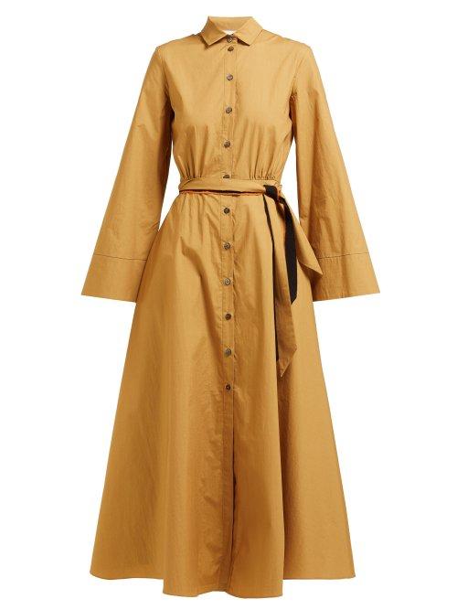 Matchesfashion.com On The Island - Ikaria Flared Cotton Shirtdress - Womens - Khaki