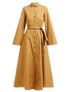 Matchesfashion.com On The Island - Ikaria Flared Cotton Shirtdress - Womens - Khaki