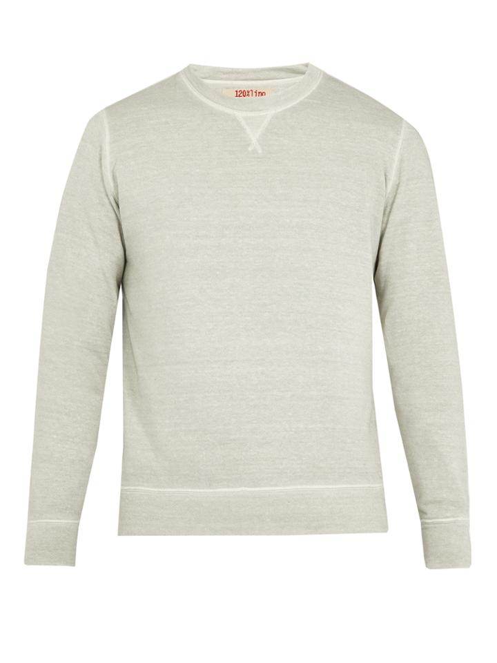 120 Lino Linen And Cotton-blend Sweatshirt