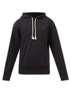 Acne Studios - Face-patch Cotton-jersey Hooded Sweatshirt - Mens - Black