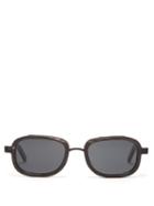 Matchesfashion.com Blyszak - Iii Square Metal Sunglasses - Mens - Black