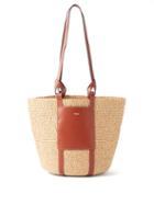 Chlo - X Mifuko Large Leather-panelled Basket Bag - Womens - Tan