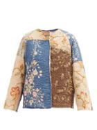 Matchesfashion.com By Walid - Ilana Embroidered Vintage Ecclesiastic-silk Jacket - Womens - Beige Multi