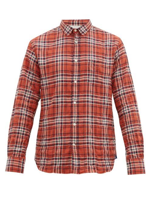 Matchesfashion.com Officine Gnrale - Lipp Checked Herringbone Twill Shirt - Mens - Red Multi