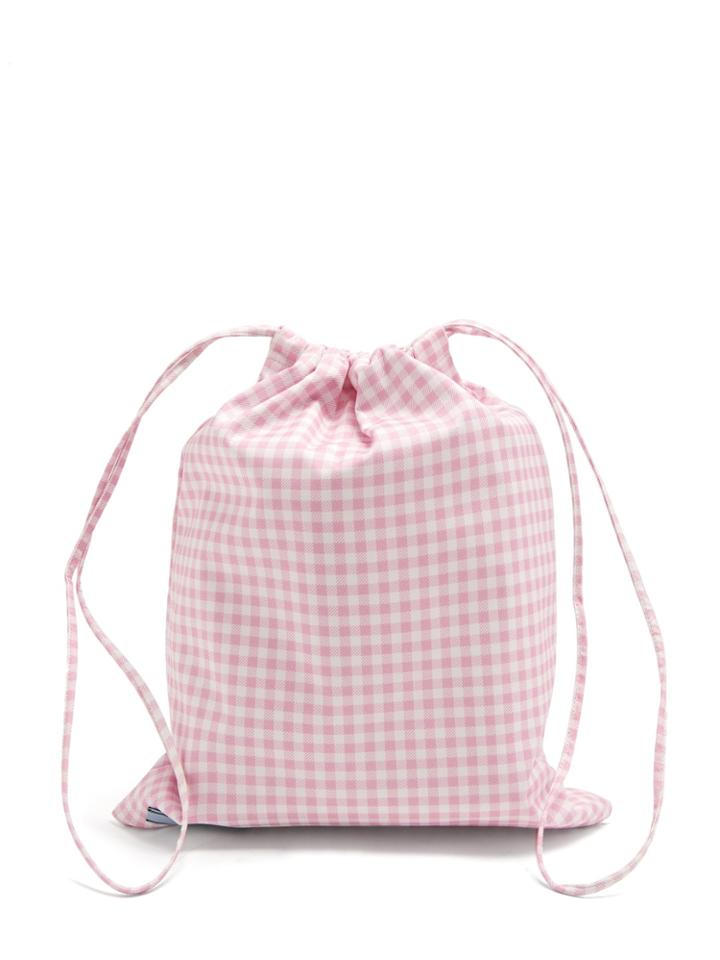 Prada Gingham Drawstring Wash Bag
