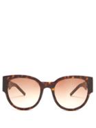 Matchesfashion.com Saint Laurent - Monogram Acetate Sunglasses - Womens - Tortoiseshell