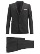 Matchesfashion.com Neil Barrett - Travel Single-breasted Sharkskin Two-piece Suit - Mens - Black