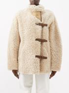 Isabel Marant - Bealila Buckled Plush-shearling Jacket - Womens - Beige
