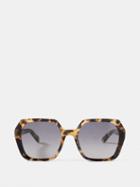 Dior - Diormidnight S2f Square Acetate Sunglasses - Womens - Tortoiseshell