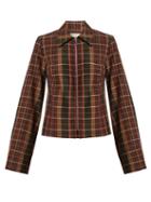Matchesfashion.com Wales Bonner - Checked Wool Jacket - Womens - Brown