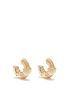 Bottega Veneta - Thread 18kt Gold-vermeil Hoop Earrings - Womens - Yellow Gold