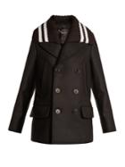 Givenchy Detachable-collar Wool-blend Felt Coat