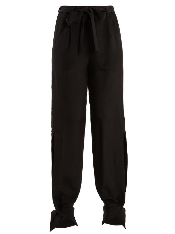 Roland Mouret Askern Wide-leg Silk Trousers