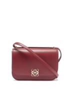 Loewe - Goya Anagram-plaque Leather Shoulder Bag - Womens - Red