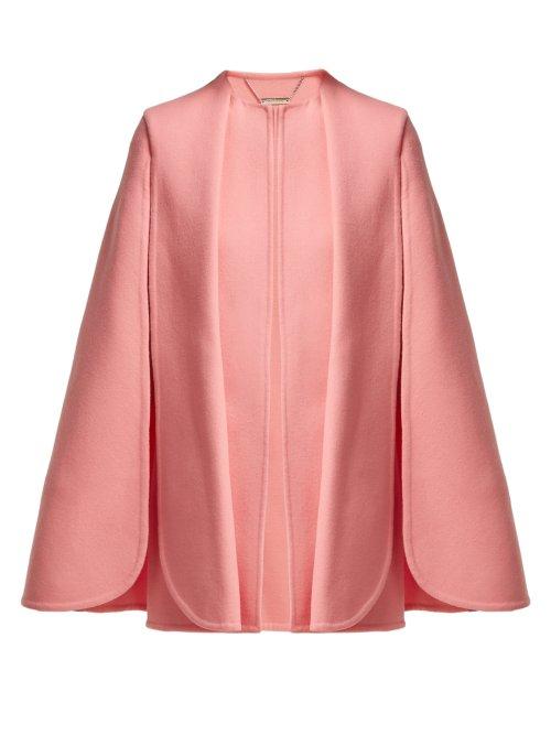 Matchesfashion.com Alexander Mcqueen - Draped Wool And Cashmere Blend Cape - Womens - Pink