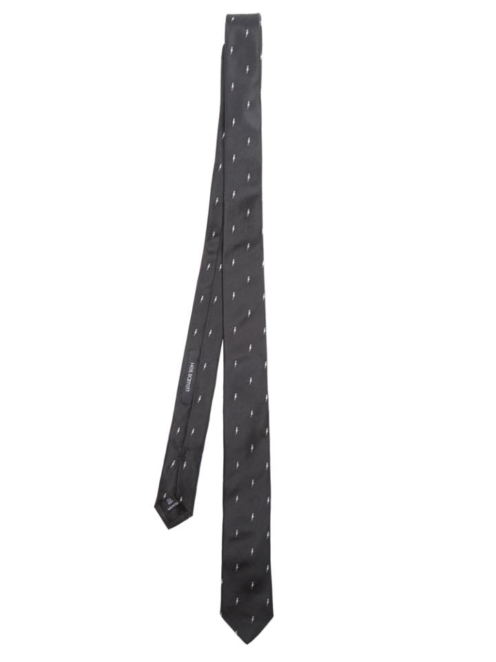 Neil Barrett Lightning Bolt-jacquard Silk Tie